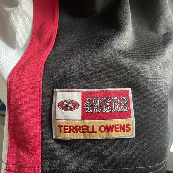 Pro Star 49ers Sleeveless jersey with hoodie Terrell Owens 81 Size L - Picture 2 of 16
